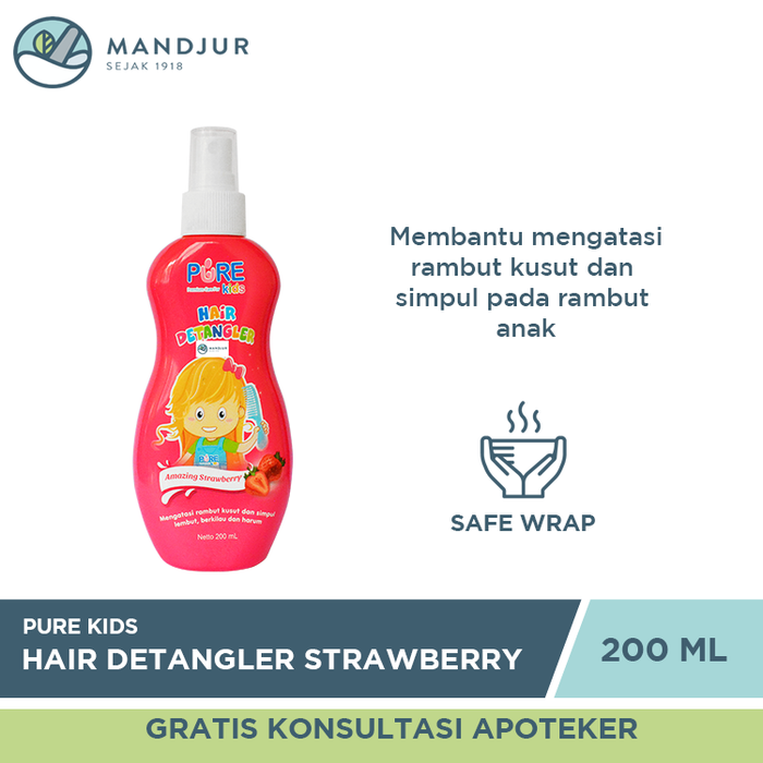 Pure Kids Hair Detangler Amazing Strawberry 200 ML