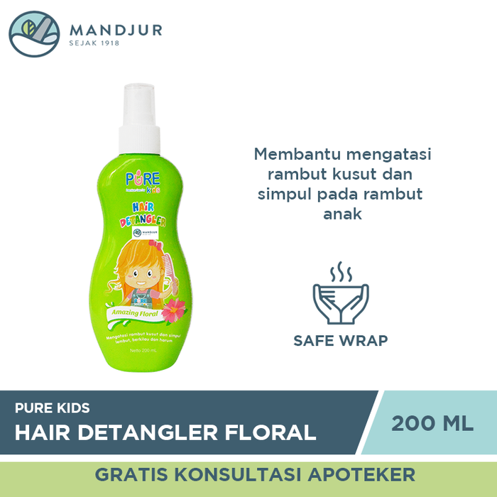 Pure Kids Hair Detangler Amazing Floral 200 ML - Apotek Mandjur