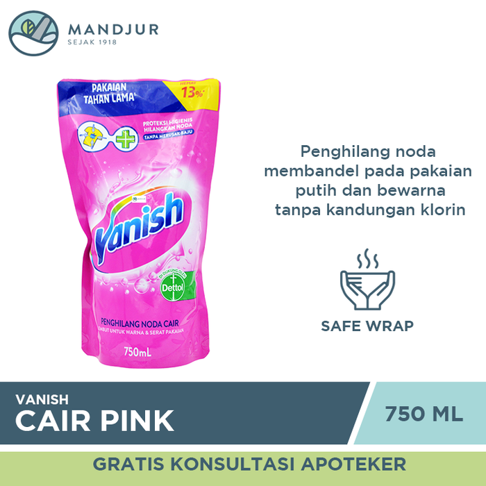 Vanish Cair Pink Pouch 750 ML - Apotek Mandjur