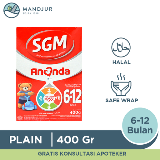 SGM Ananda 2 (6 - 12 Bulan) Formula Bayi Bubuk 400 Gram - Apotek Mandjur