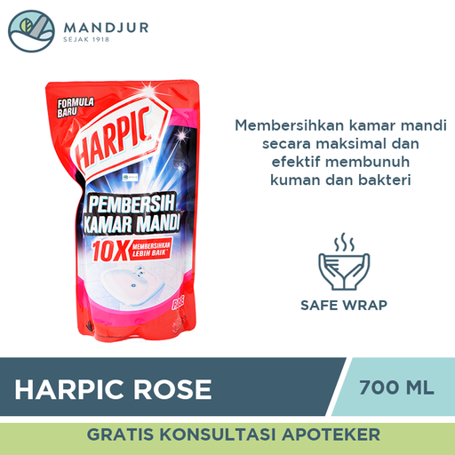 Harpic Rose Pouch 700 ML - Apotek Mandjur