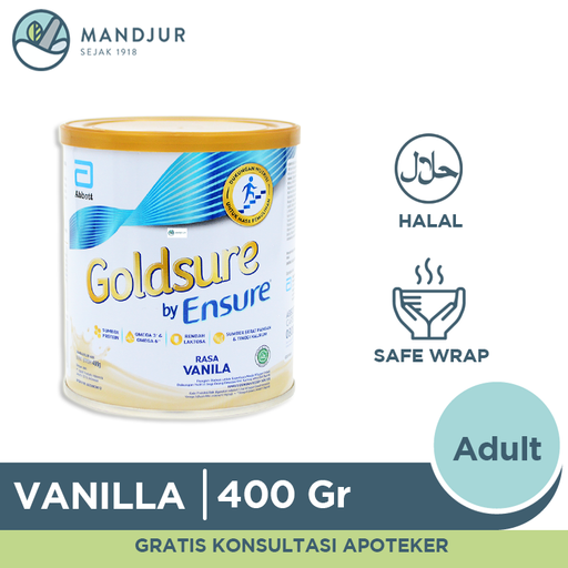 Goldsure By Ensure Vanila 400 Gram - Apotek Mandjur
