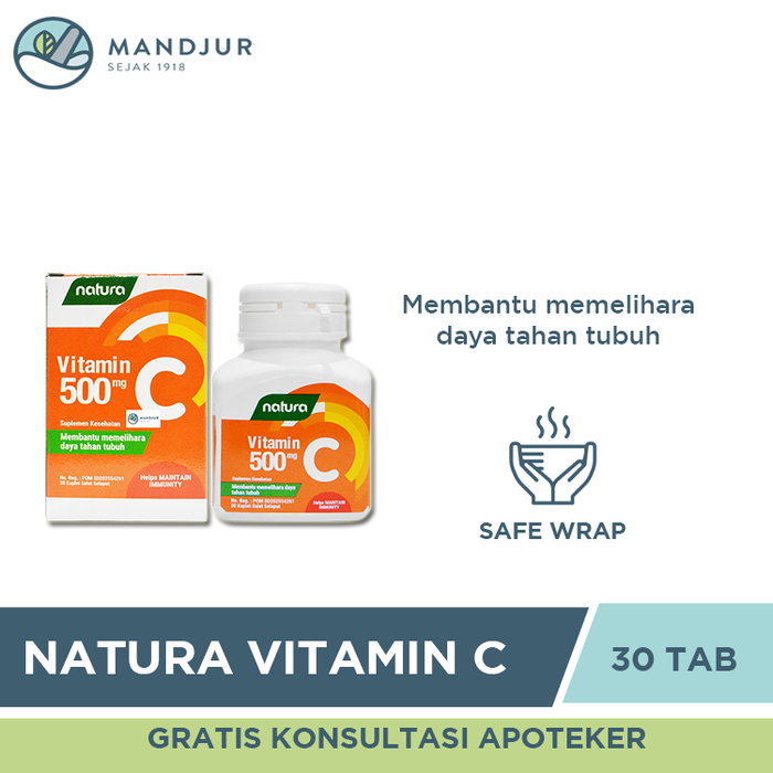 Natura Vitamin C 500mg - Apotek Mandjur