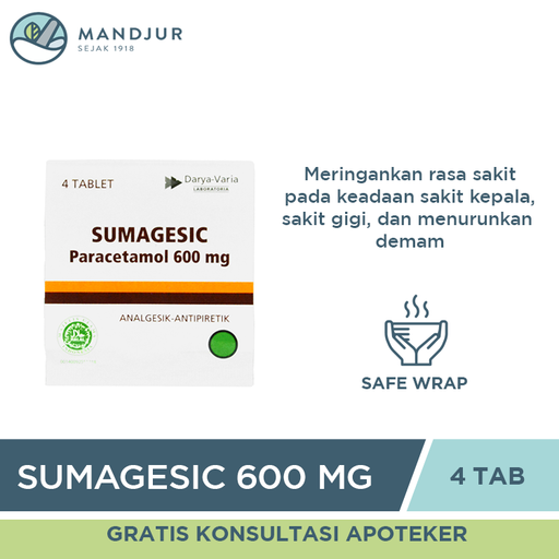 Sumagesic 600 Mg 4 Tablet - Apotek Mandjur