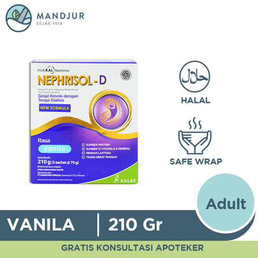 Nephrisol D Vanila 210 Gram - Apotek Mandjur