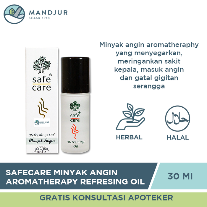 Safe Care Minyak Angin Aromatherapy Refreshing Oil 30 ML - Apotek Mandjur