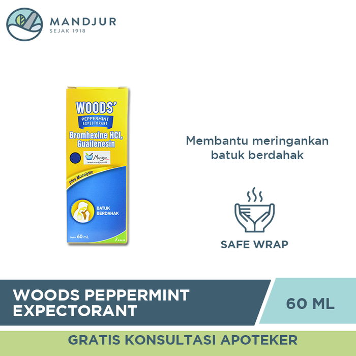 Woods Peppermint Expectorant 60 mL - Apotek Mandjur