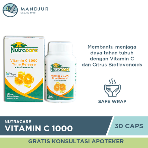 Nutracare Vitamin C 1000 Time Release + Bioflavonoids - Apotek Mandjur
