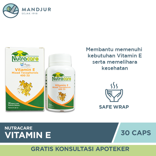 Nutracare Vitamin E Mixed Tocopherols - Apotek Mandjur