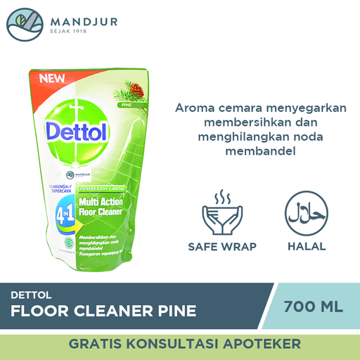 Dettol Multi Action Floor Cleaner Pine 700 mL - Apotek Mandjur