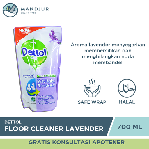 Dettol Multi Action Floor Cleaner Lavender 700 ML - Apotek Mandjur