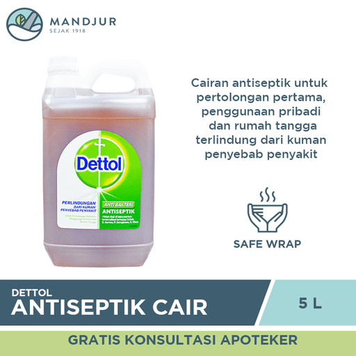 Dettol Antiseptik 5 Liter - Apotek Mandjur
