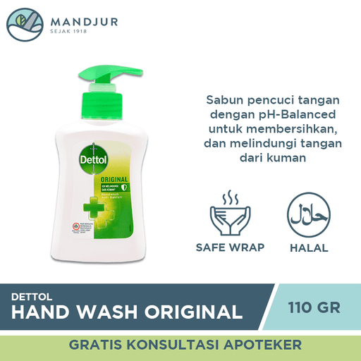 Dettol Handwash Original 110 ML - Apotek Mandjur