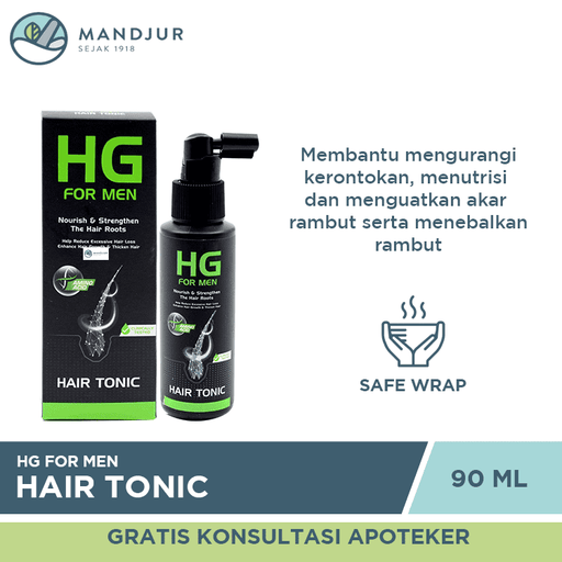 HG For Men Hair Tonic 90 ML - Apotek Mandjur