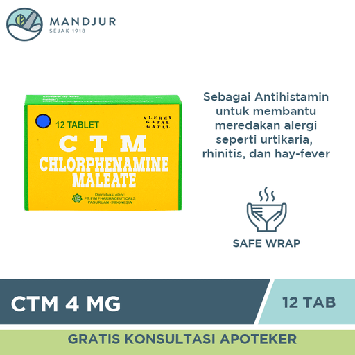 CTM 4 Mg 12 Tablet - Apotek Mandjur