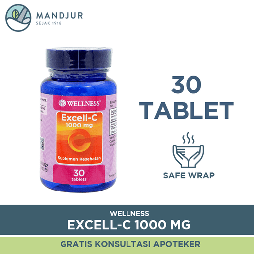 Wellness Excell C 1000 mg 30 Tablet - Apotek Mandjur