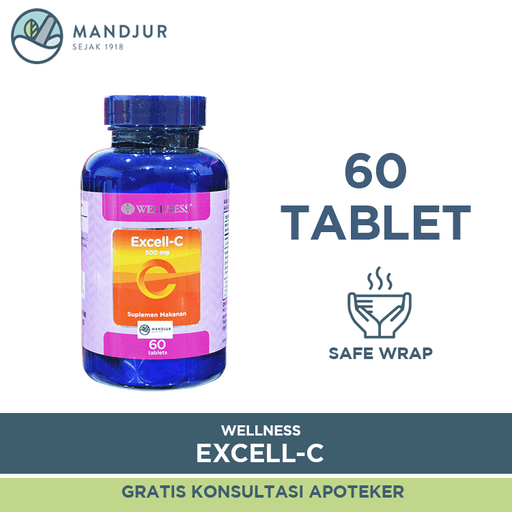 Wellness Excell C 500 Mg Isi 60 Tablet - Apotek Mandjur