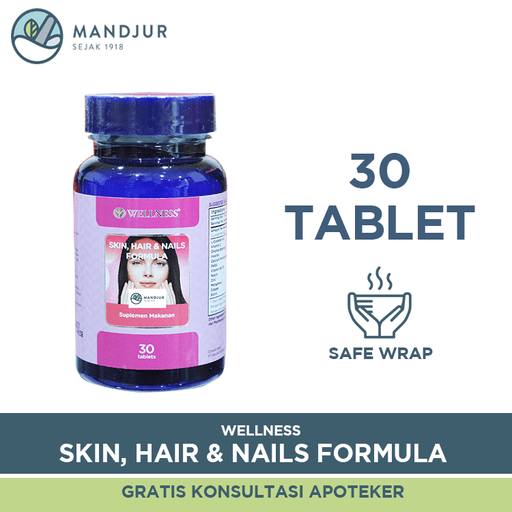 Wellness Skin Hair & Nails Formula Isi 30 Tablet - Apotek Mandjur