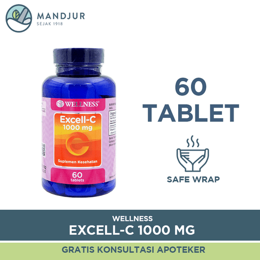 Wellness Excell C 1000 Mg 60 Tablet - Apotek Mandjur