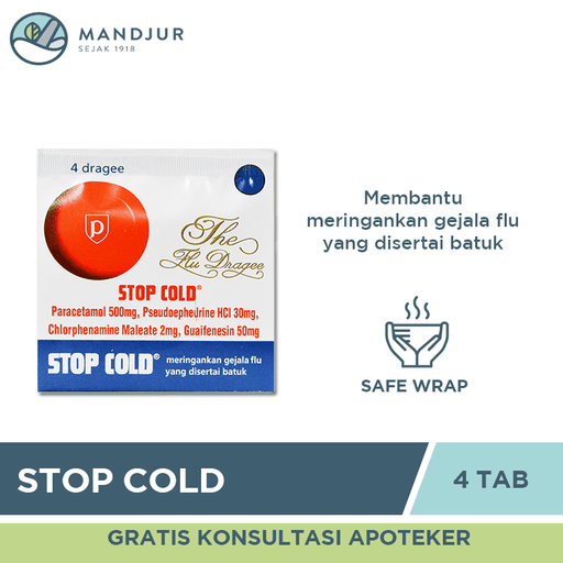 Stop Cold Strip 4 Tablet - Apotek Mandjur