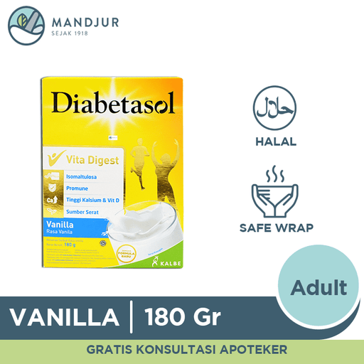 Diabetasol Vanilla 180 Gram - Apotek Mandjur