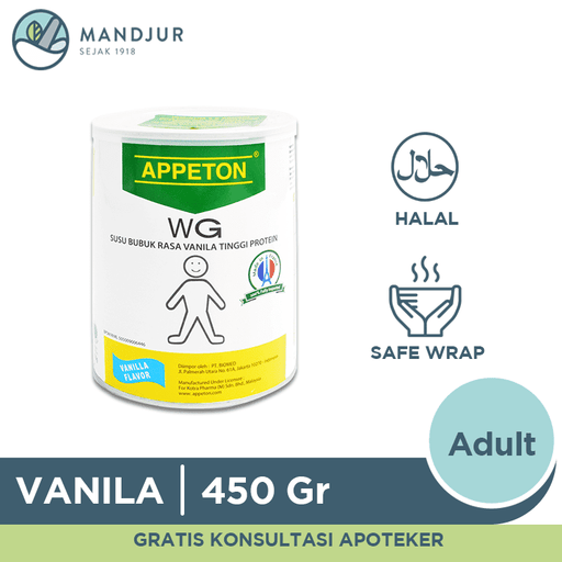 Appeton Weight Gain Adult Vanilla 450 gr - Apotek Mandjur