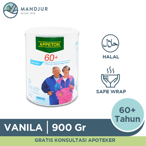 Appeton 60+ Vanilla 900 gr - Apotek Mandjur
