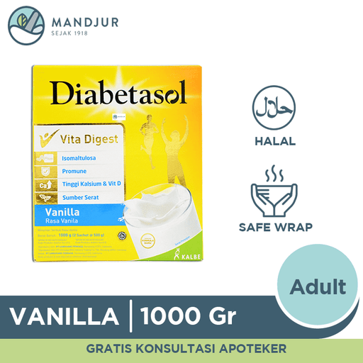 Diabetasol Vanilla 1000 Gram - Apotek Mandjur