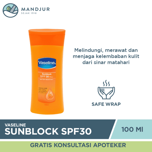 Vaseline Healthy Sunblock Lotion SPF 30 100 ML - Apotek Mandjur